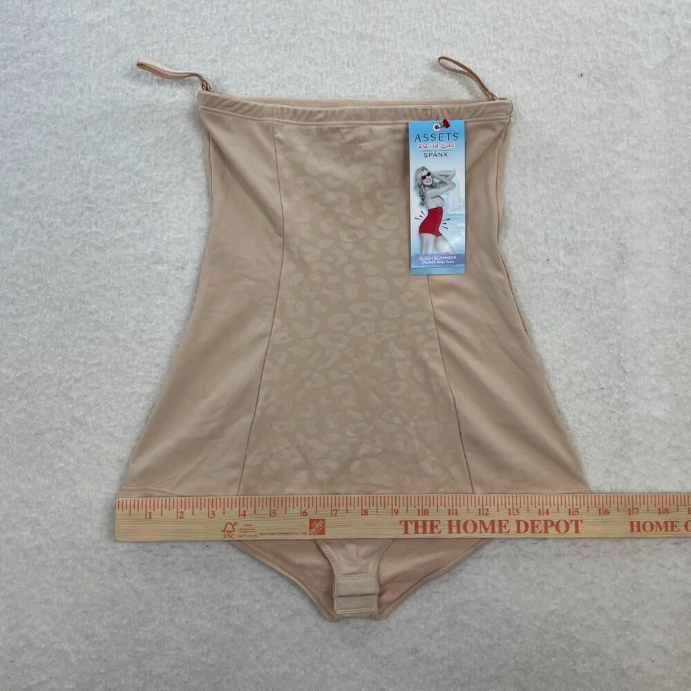 Assets Red Hot Label Spanx Nude Sleek Slimmers Cheetah Body Tunic Shape-wear L - Picture 5 of 7